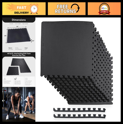Interlocking foam exercise mat - interlocking,