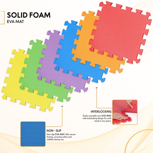10pcs eva foam multicolor mat - foam,
